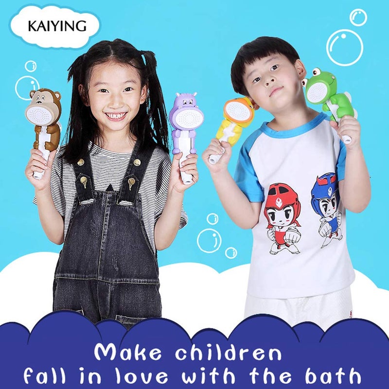KAIYING Children's Handheld Shower Head,Cartoon Water Flow Spray Shower Head Baby Kids Toddler Bath Bathing Accessories (J:Showerhead(Froggie)+Hose+Diverter) - Image 2